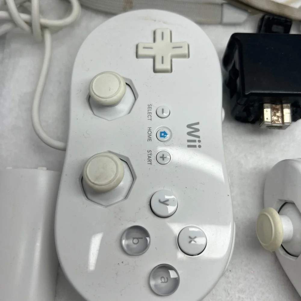 Nintendo Wii Controller Lot 15pc White Black Good Untested OEM Remotes Wheel